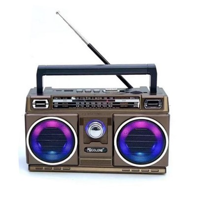 Ηλιακό  Φορητό Ηχείο 2x5w Bluetooth με Αναλογικό Ραδιόφωνο AM-FM,  με Ηλιακό Πάνελ RX-750SD
