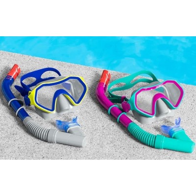 Bestway Crusader Παιδικό Σετ Μάσκας & Αναπνευστήρα 7+ – Πολύχρωμο, με UV Προστασία
