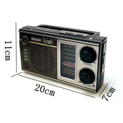 MK-151BT Ηλιακό Φορητό Ηχείο Bluetooth με Αναλογικό Ραδιόφωνο AM-FM-SW, με Ηλιακό Πάνελ και Φωτιστικο Led Usb