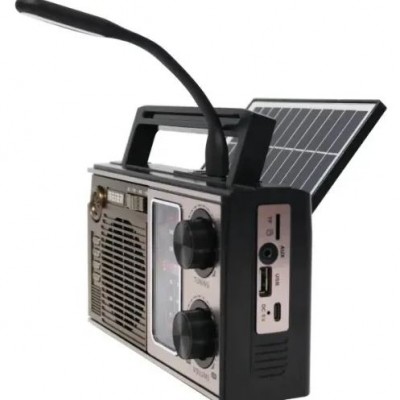 MK-151BT Ηλιακό Φορητό Ηχείο Bluetooth με Αναλογικό Ραδιόφωνο AM-FM-SW, με Ηλιακό Πάνελ και Φωτιστικο Led Usb