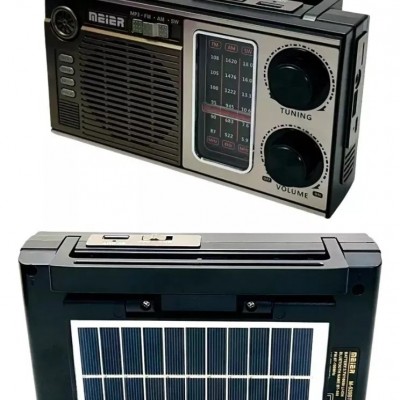 MK-151BT Ηλιακό Φορητό Ηχείο Bluetooth με Αναλογικό Ραδιόφωνο AM-FM-SW, με Ηλιακό Πάνελ και Φωτιστικο Led Usb
