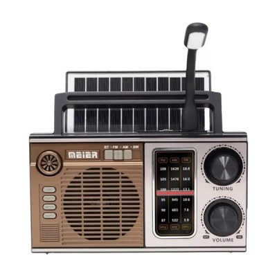 MK-151BT Ηλιακό Φορητό Ηχείο Bluetooth με Αναλογικό Ραδιόφωνο AM-FM-SW, με Ηλιακό Πάνελ και Φωτιστικο Led Usb