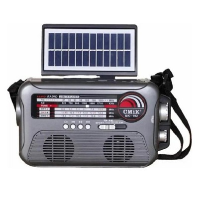 MK-192  Ηλιακό Φορητό Ηχείο Bluetooth με Αναλογικό Ραδιόφωνο AM-FM-SW, με Ηλιακό Πάνελ