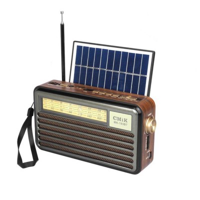 MK-193BT Ηλιακό Φορητό Ηχείο Bluetooth με Αναλογικό Ραδιόφωνο AM-FM-SW, με Ηλιακό Πάνελ και Φωτιστικο Led Usb