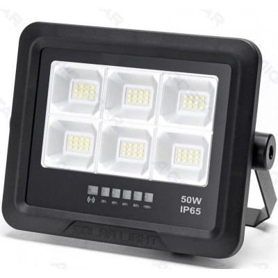 50W Αδιάβροχος Ηλιακός Προβολέας LED με Πάνελ & Τηλεχειριστήριο Aigostar