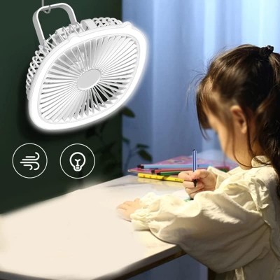 Επιτραπέζιος & Κρεμαστός Μίνι Φορητός Ανεμιστήρας USB με LED Φωτισμό και 3 Ταχύτητες - Arrango