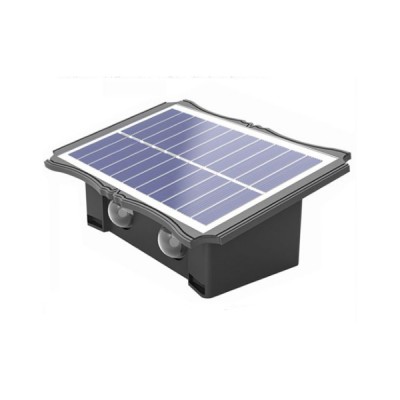 10x15x6,2cm Ηλιακό Φωτιστικό 5W με 2 Λάμπες & Θερμό Λευκό Φως 3000K IP54