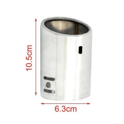 Διακοσμητικό Άκρο - Μπούκα Εξάτμισης Inox 63mmx105mm για Αυτοκίνητα 1.5L-1.8L