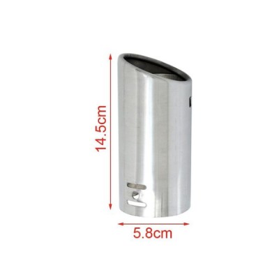 Διακοσμητικό Άκρο - Μπούκα Εξάτμισης Inox 58mmx145mm για Αυτοκίνητα 1.5L-1.8L