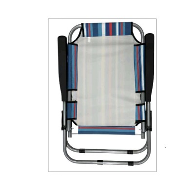52x73x94,50cm Πτυσσόμενη Καρέκλα Ψαρέματος-Camping με Μεταλλικό Σκελετό Ριγέ