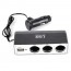 Splitter Αναπτήρα με Εξοδο USB και 3 Υποδοχές Αναπτήρα USB Socket