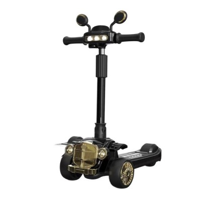 XMT-888 Παιδικό Αναδιπλούμενο Scooter - Πατίνι με Πίσω Φρένο & Τιμόνι με Ρυθμιζόμενο Υψος Retro Αυτοκίνητο με Πίσω Φρένο, Καθρέφτες