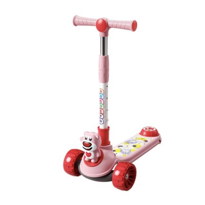 XMT-616-10-38781 Παιδικό Αναδιπλούμενο Scooter - Πατίνι με Πίσω Φρένο και LED Φωτάκια