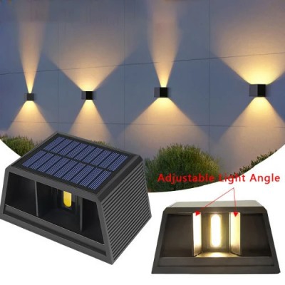 Επιτοίχιο Ηλιακό Φωτιστικό 5.5W 300lm Θερμό Λευκό με Φωτοκύτταρο IP65 12.8x8.2x6.6εκ.