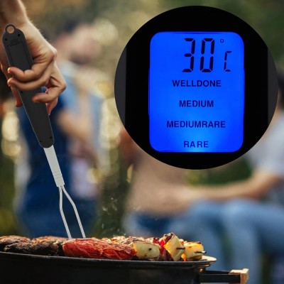 Ψηφιακό Θερμόμετρο Τροφίμων-BBQ με Διπλή Ακίδα και Οθόνη LED για Μαγείρεμα & Ψήσιμο