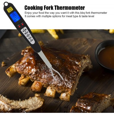 Ψηφιακό Θερμόμετρο Τροφίμων-BBQ με Διπλή Ακίδα και Οθόνη LED για Μαγείρεμα & Ψήσιμο