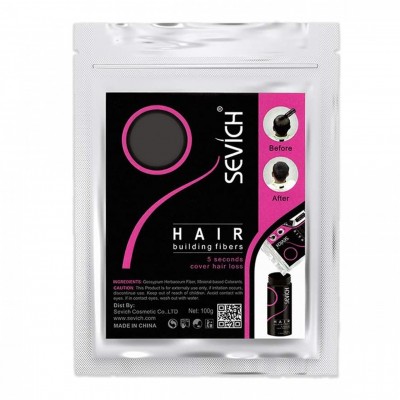 Dark Brown Sevich Hair Building Fibers Refill Pack, Μικρο-ίνες Κερατίνης 50gr