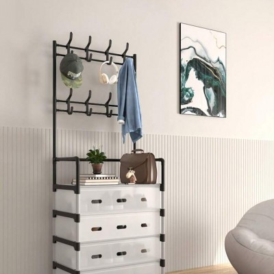 185x56x28cm Μεταλλική Παπουτσοθήκη Κρεμάστρα με Πορτάκια & Γάντζους – Οργάνωση Εισόδου ή Μπάνιου