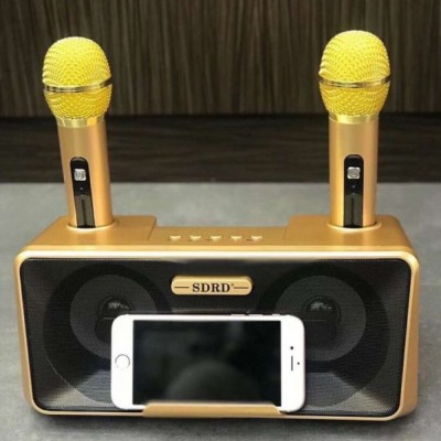 Φορητό Ηχοσύστημα Bluetooth USB/SD Karaoke Με 2 Μικρόφωνα Mp3 Player - Multimedia Speaker Μαύρο SD-301
