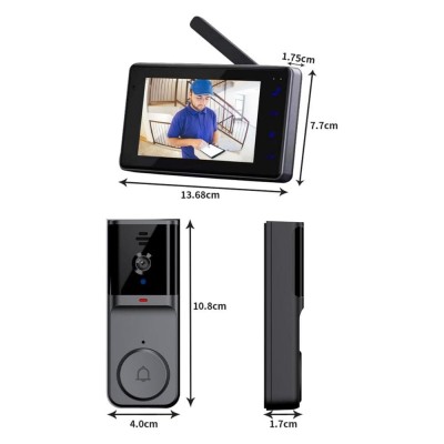 Ασύρματη Κάμερα Κουδουνιού WiFI 1080P με Νυχτερινή Όραση & Bluetooth XD2501