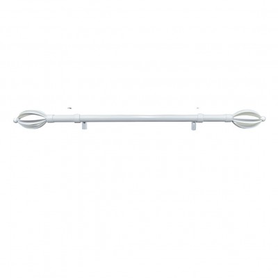 70-120cm Μεταλλικό Κουρτινόξυλο Πτυσσόμενο Λευκό Φ16-19mm 32921