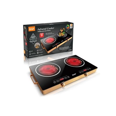 4800W Επιτραπέζια Διπλή Εστία Κεραμική με Διακόπτες Αφής RAF R.8088