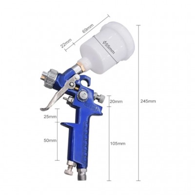 Αερογράφος Voylet H-2000 με Ρυθμιζόμενο Μπεκ 0.5mm και Άνω Δοχείο Σπρέι Βαψίματος Paint Spray Gun