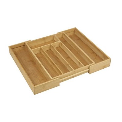 34x37x5cm Ξύλινη Θήκη Συρταριού για Μαχαιροπίρουνα Καφέ - Tableware Drawer