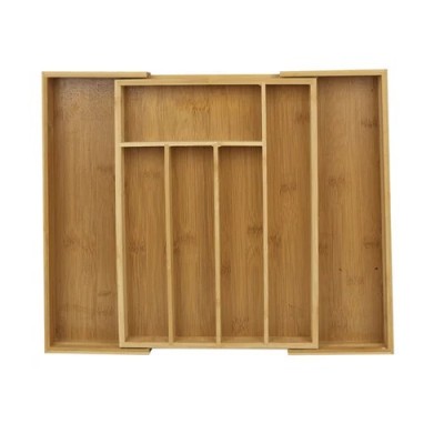 34x37x5cm Ξύλινη Θήκη Συρταριού για Μαχαιροπίρουνα Καφέ - Tableware Drawer