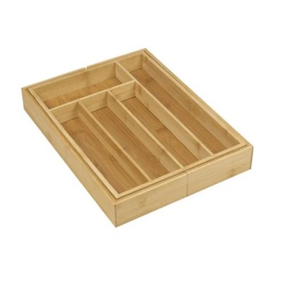 34x37x5cm Ξύλινη Θήκη Συρταριού για Μαχαιροπίρουνα Καφέ - Tableware Drawer
