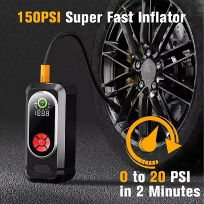 DINGQI Jump Starter 12V & Power Bank 12.000mAh Εκκινητής Μπαταρίας Αυτοκινήτου με Φακό, Κροκοδειλάκια, Καλώδια Φόρτισης, Πυξίδα & Βαλιτσάκι Μεταφοράς