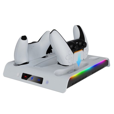 Πολυλειτουργική Βάση Ψύξης RGB & Φόρτισης Χειριστηρίων PS5 Slim