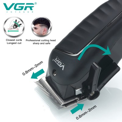 VGR V-683 Επαγγελματική Επαναφορτιζόμενη Κουρευτική Μηχανή με Οθόνη LED