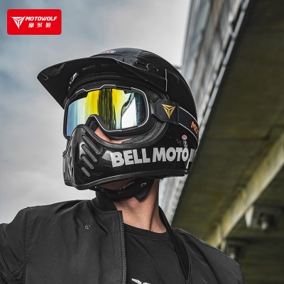 Μάσκα Προστασίας Αναβάτη Μοτοσυκλέτας Motowolf GO1