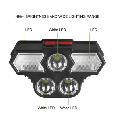 LED Φακός Κεφαλής Αδιάβροχος με 6 Λειτουργίες & Περιστροφή 180° Φυσικό/Ψυχρό Λευκό K5309