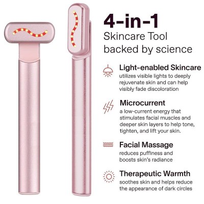 EMS Microcurrent Face Lifting Συσκευή με Κόκκινο Φως