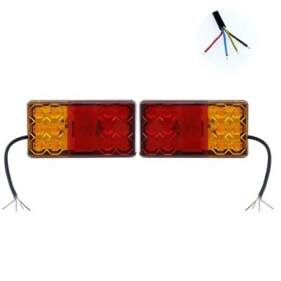 Σετ 2 Τμχ Πίσω Φανάρια Φορτηγού 12V – 24V 16SMD SY-HWD0154B