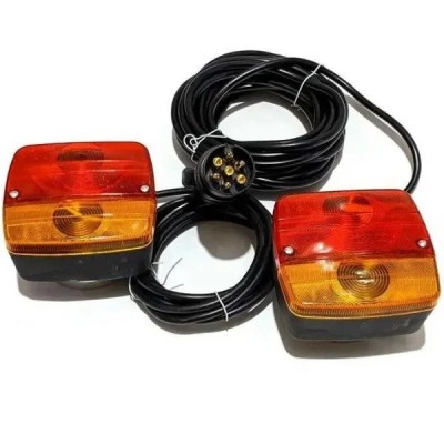 2τμχ Σετ Μαγνητικά Φανάρια Φλας-Στοπ 12V για Τρέιλερ IP65 με Καλώδιο W15968-2