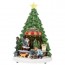 Χριστουγεννιάτικο Χωριό σε Σχήμα Δέντρου με LED Φωτισμό & Μουσική 25x36x8cm