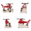 Χριστουγεννιάτικο Διακοσμητικό Άγιος Βασίλης με Ελικόπτερο, Φωτισμό & Μουσική 25.5x18x18cm