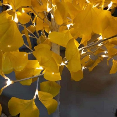 180cm Διακοσμητικό Δέντρο με Κίτρινα Φύλλα 180LED με Θερμό Λευκό Φωτισμό