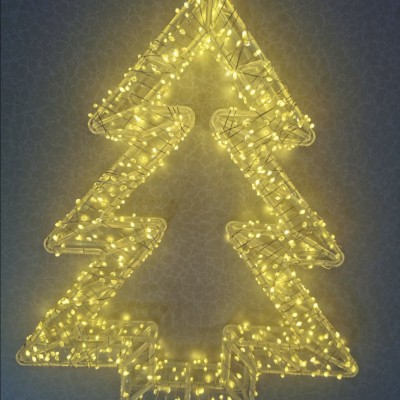 46x5cm Φωτιζόμενο Χριστουγεννιάτικο Μεταλλικό Δέντρο με 800 LED