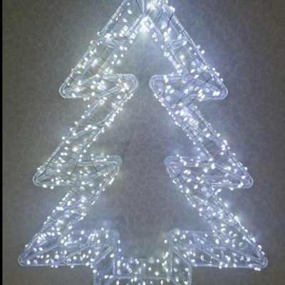 46x5cm Φωτιζόμενο Χριστουγεννιάτικο Μεταλλικό Δέντρο με 800 LED