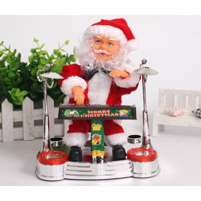 Μουσικός Καθιστός Άγιος Βασίλης Χριστουγεννιάτικο Διακοσμητικό με LED Φως, Κίνηση & Αρμόνιο– Ιδανικό για Δέντρο και Τραπέζι
