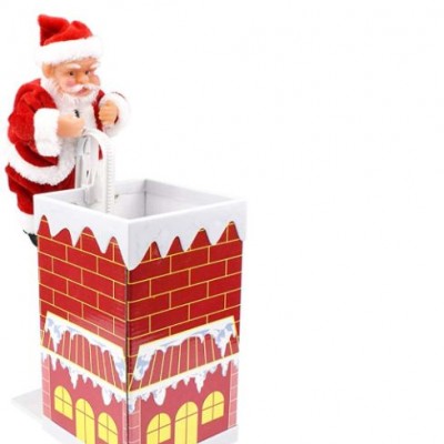 33cm Μουσικός Άγιος Βασίλης σε Καμινάδα που Ανεβοκατεβαίνει