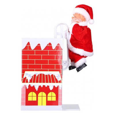 33cm Μουσικός Άγιος Βασίλης σε Καμινάδα που Ανεβοκατεβαίνει
