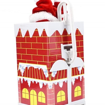 33cm Μουσικός Άγιος Βασίλης σε Καμινάδα που Ανεβοκατεβαίνει