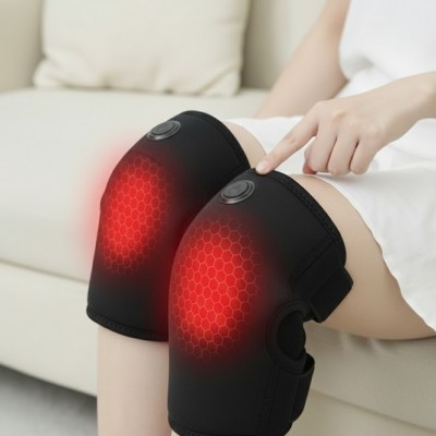 Θερμαινόμενες Επιγονατίδες με Μασάζ Knee Pads For Fever Μαύρο – Ανακούφιση Πόνου & Μασάζ Γονάτων