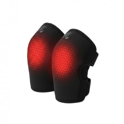 Θερμαινόμενες Επιγονατίδες με Μασάζ Knee Pads For Fever Μαύρο – Ανακούφιση Πόνου & Μασάζ Γονάτων