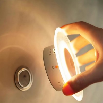 Επαναφορτιζόμενο LED Φωτάκι Νυκτός με Αισθητήρα Κίνησης Λευκό